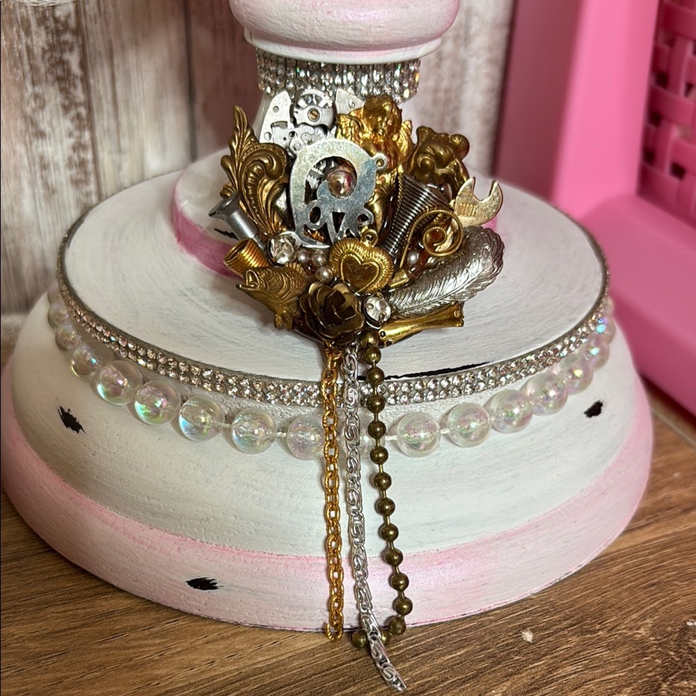 Gold and Silver Steampunk brooch ~ handmade signed 1988